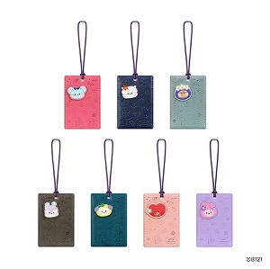 [BT21] LEATHER PATCH TRAVEL TAG VACANCE (MP) Koreapopstore.com